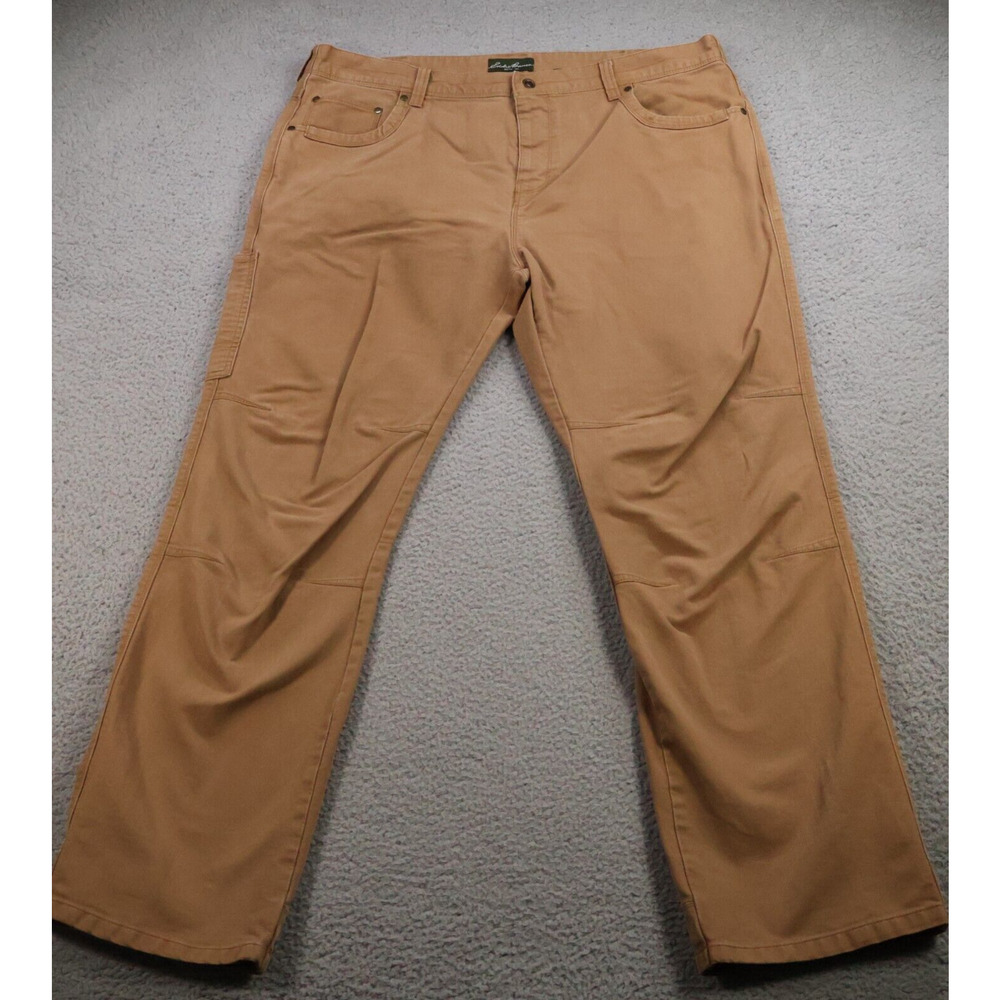 Eddie Bauer Jeans Mens 40x32 Khaki Cargo Carpenter Relaxed Fit Outdoor